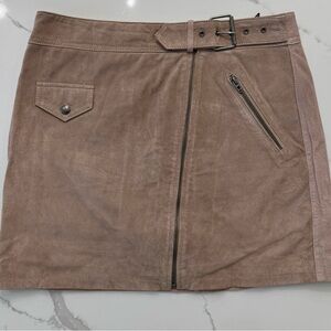 BlankNYC Tan Suede Mini Skirt